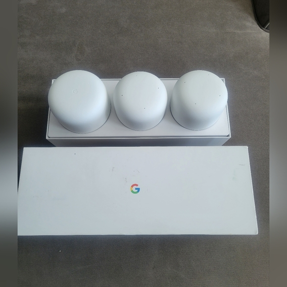 3 PacK Google Nest Wi Fi Router AC2200 2 Points Voice Assistant Snow White - Picture 2 of 3